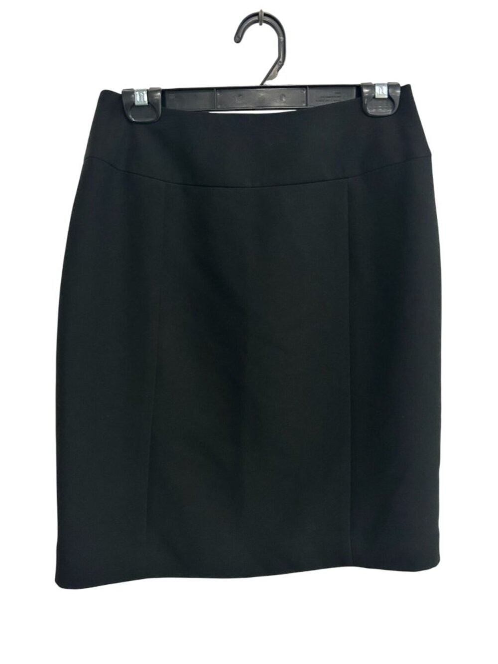 Size 6 Black Knee-Length Pencil Skirt Back Zip Lined Minimalist Clean Girl